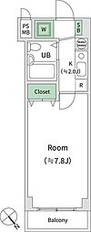 シティハイツ新小岩 1Kの間取図画像
