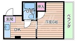 SUNS本庄公園 1Kの間取図画像