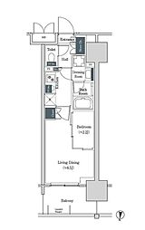 ブルックサイドレジデンス木場 2Kの間取図画像