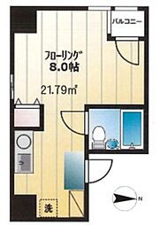 ルフレ吉祥寺 5階ワンルームの間取り