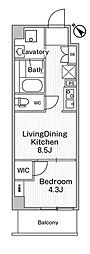 COMFORIALIV巣鴨 1LDKの間取図画像