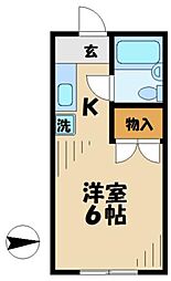 サンハイツクロダ ワンルームの間取図画像
