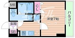 JR大阪環状線 京橋駅 徒歩6分の賃貸マンション 5階1Kの間取り