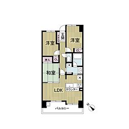 レジディア都島2 3LDKの間取図画像