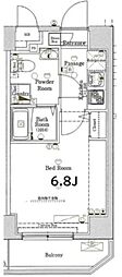 XEBEC池上 5階1Kの間取り