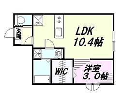 KEIAI RESIDENCE 西八王子IV 2 1LDKの間取図画像