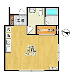フォーラム菅野戸呂 ワンルームの間取図画像
