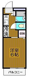 エスポワール 1Kの間取図画像