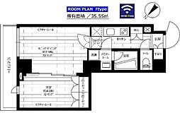 ステージグランデ千歳烏山アジールコート 2階1LDKの間取り