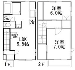 パティオ二番館 2LDKの間取図画像