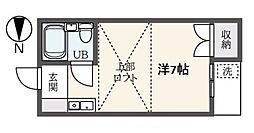 Ｔｈｅ　Ｃｏｍｆｏｒｔ　Ｒｅｓｉｄｅｎｃｅ東小金井 2階ワンルームの間取り