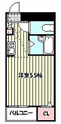 アドミラブール・F 1Kの間取図画像