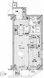 メインステージ蔵前 2階1LDKの間取り