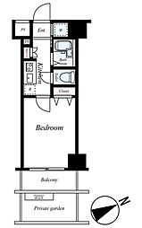 スカイコート蒲田壱番館 1Kの間取図画像