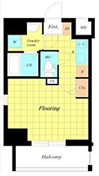 LUXURY APARTMENT EBISU 8階1Kの間取り