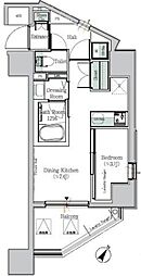 ワンルーフレジデンス木場イースト 11階1DKの間取り