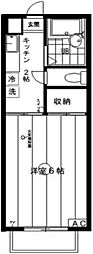 サニーハイツ 1Kの間取図画像