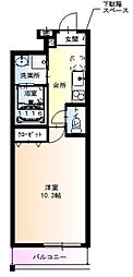 フジパレス萱島桜園町 1Kの間取図画像