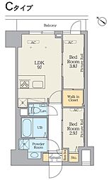 クレストコート江古田 1SLDKの間取図画像