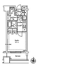 パークアクシス御茶ノ水ステージ 1Kの間取図画像