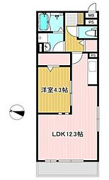 OTTs HIRO A 2階1LDKの間取り