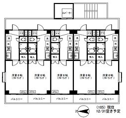 アンシャンテ坂戸 1階1Kの間取り