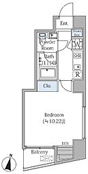 BeverlyHomes麻布十番 1Kの間取図画像