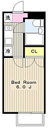 ジュネスハッピー 1Kの間取図画像