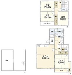 八千代市八千代台西7丁目住宅 2階4LDKの間取り