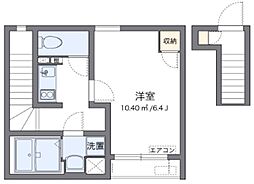 CLEINOウェストコート 1Kの間取図画像