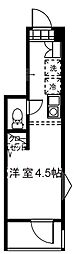 MELDIA生田2 1Kの間取図画像