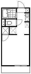 メール南成瀬 1Kの間取図画像