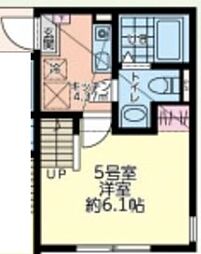 アバーロ橋本 1階1Kの間取り