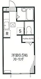 メゾンフォレ 1階ワンルームの間取り