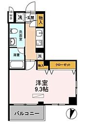 カスタリア武蔵小杉 1Kの間取図画像