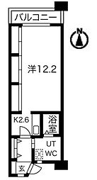 シティコート目黒3号棟 1Kの間取図画像