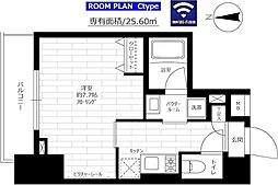 ステージグランデ八王子II 3階1Kの間取り
