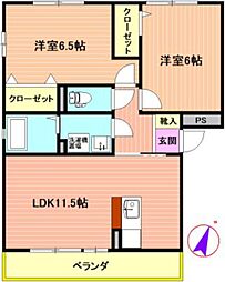 ラークヒルズB 2階/202
