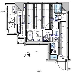 メインステージ東上野 8階1Kの間取り