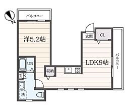 ＧＭＪレジデンス 3階1LDKの間取り
