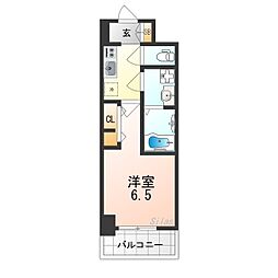 S-RESIDENCE堺blaze 15階1Kの間取り