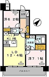 ロイヤルパークス豊洲 2LDKの間取図画像