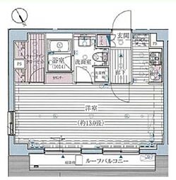 プレール・ドゥーク高輪 11階1Kの間取り