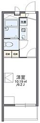 レオパレスフォンティーヌ 2階1Kの間取り