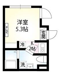 Alta Classe 1階1Kの間取り