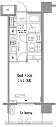 パークアクシス住吉 1Kの間取図画像