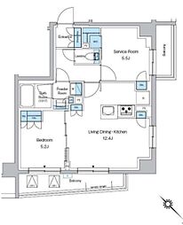 プレディアコート西葛西 3階1SLDKの間取り