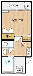 コーポ.コジマ 1Kの間取図画像