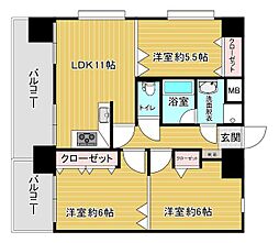 リファレンス東公園2 3LDKの間取図画像