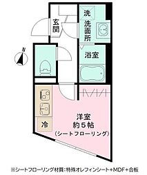 BRIO亀有 1階ワンルームの間取り